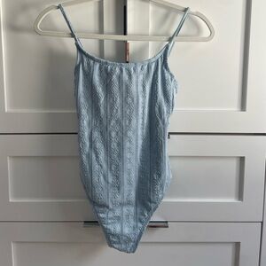 Blue Embroidered One Piece Size XS